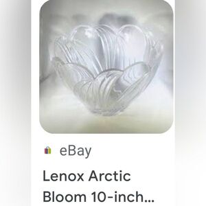 Lenox Elegant crystal lClear large accent Glass Bowl